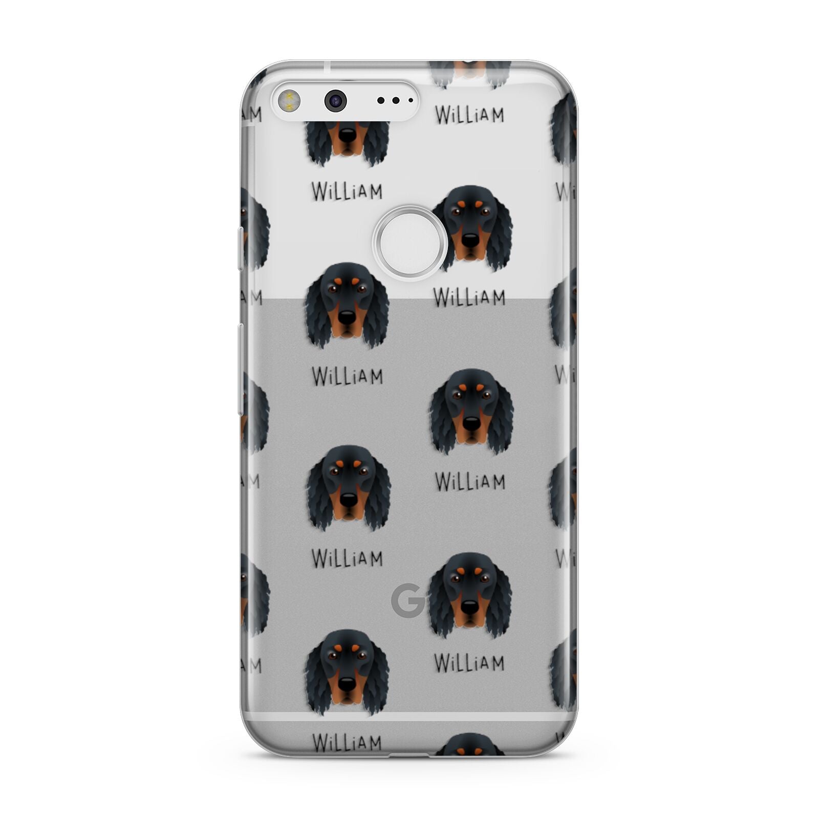 Gordon Setter Icon with Name Google Pixel Case