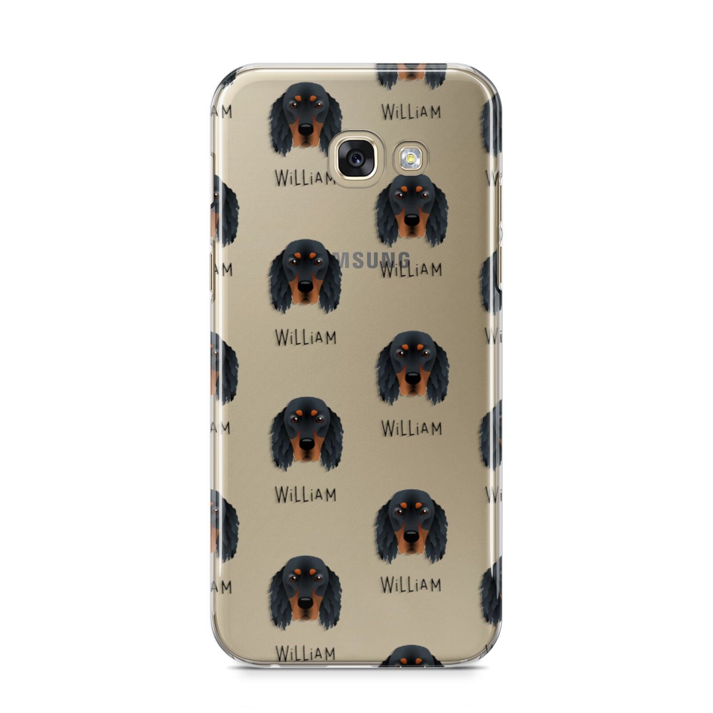 Gordon Setter Icon with Name Samsung Galaxy A5 2017 Case on gold phone