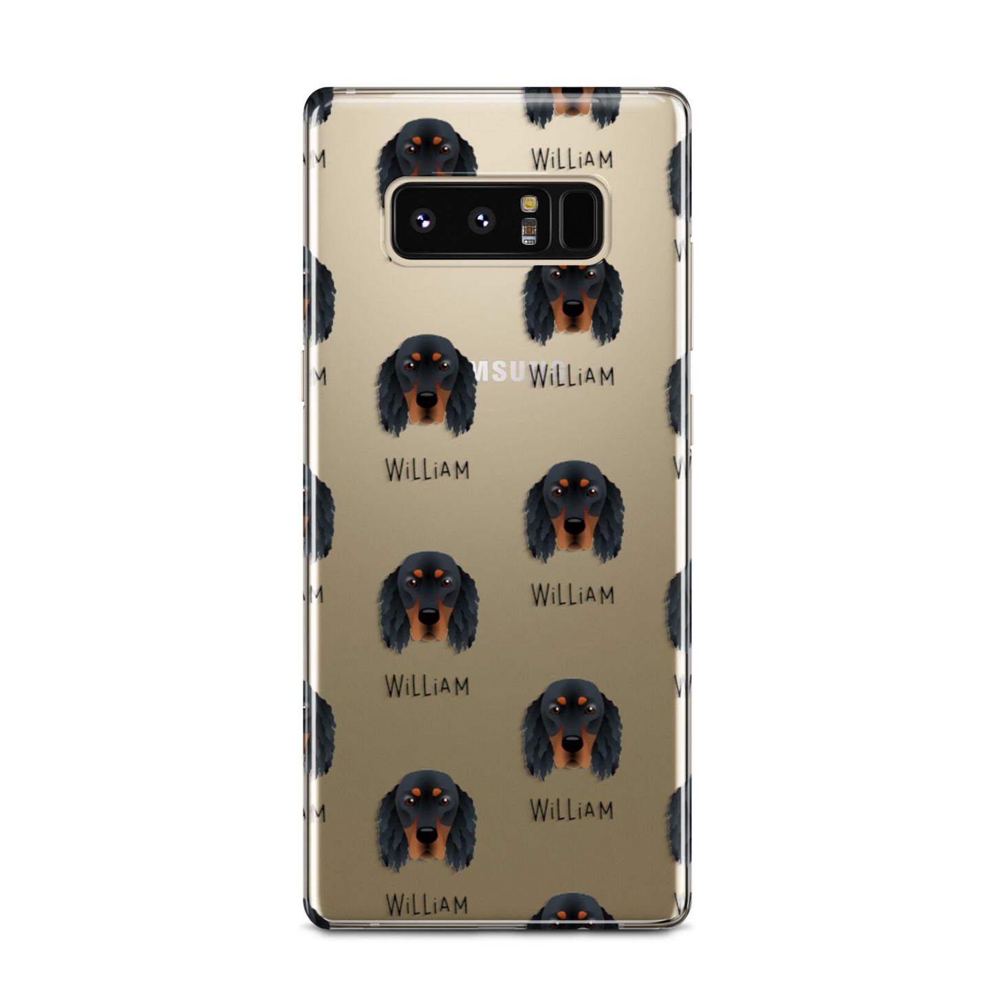 Gordon Setter Icon with Name Samsung Galaxy Note 8 Case
