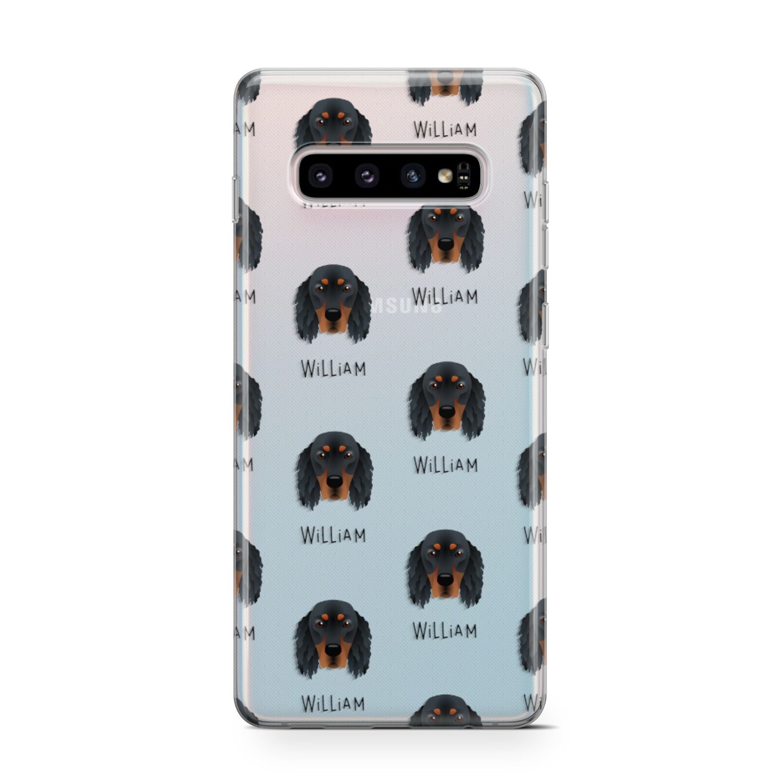 Gordon Setter Icon with Name Samsung Galaxy S10 Case