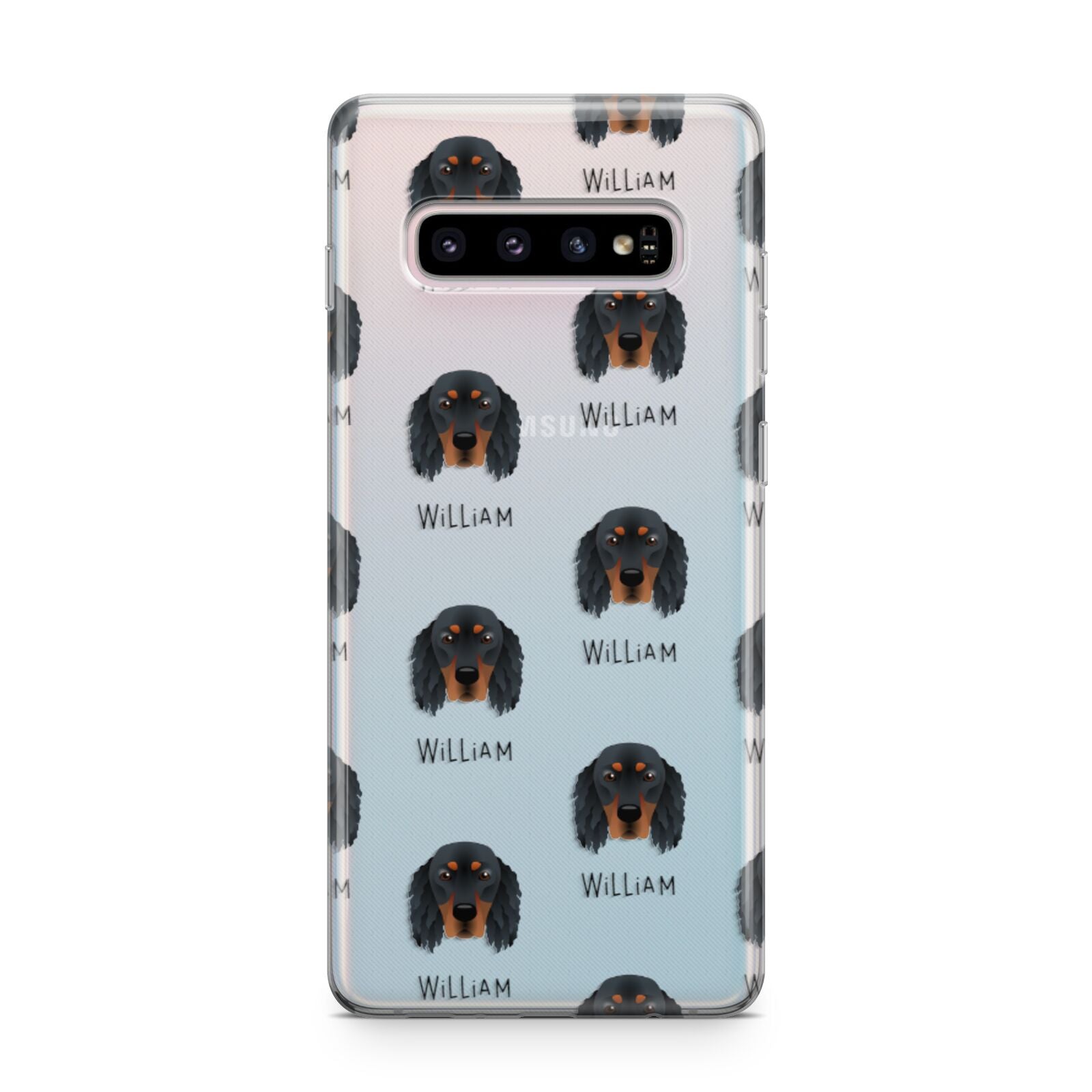 Gordon Setter Icon with Name Samsung Galaxy S10 Plus Case