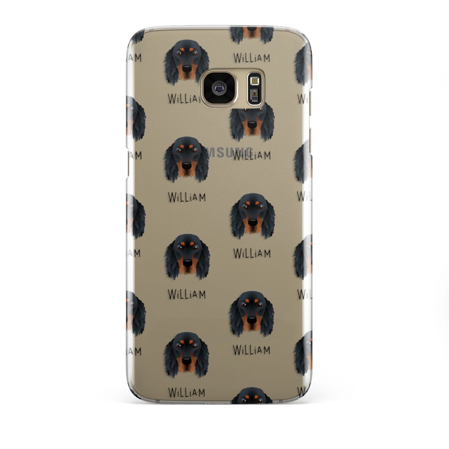 Gordon Setter Icon with Name Samsung Galaxy S7 Edge Case