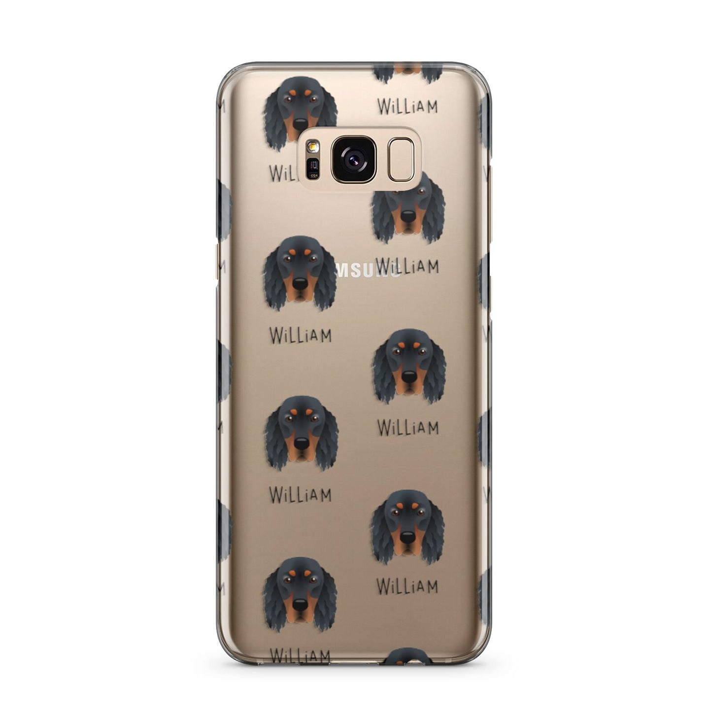 Gordon Setter Icon with Name Samsung Galaxy S8 Plus Case