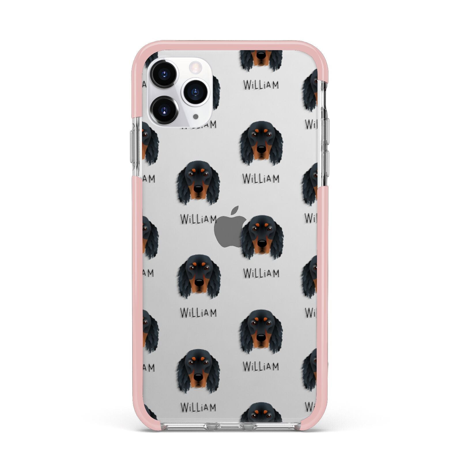 Gordon Setter Icon with Name iPhone 11 Pro Max Impact Pink Edge Case