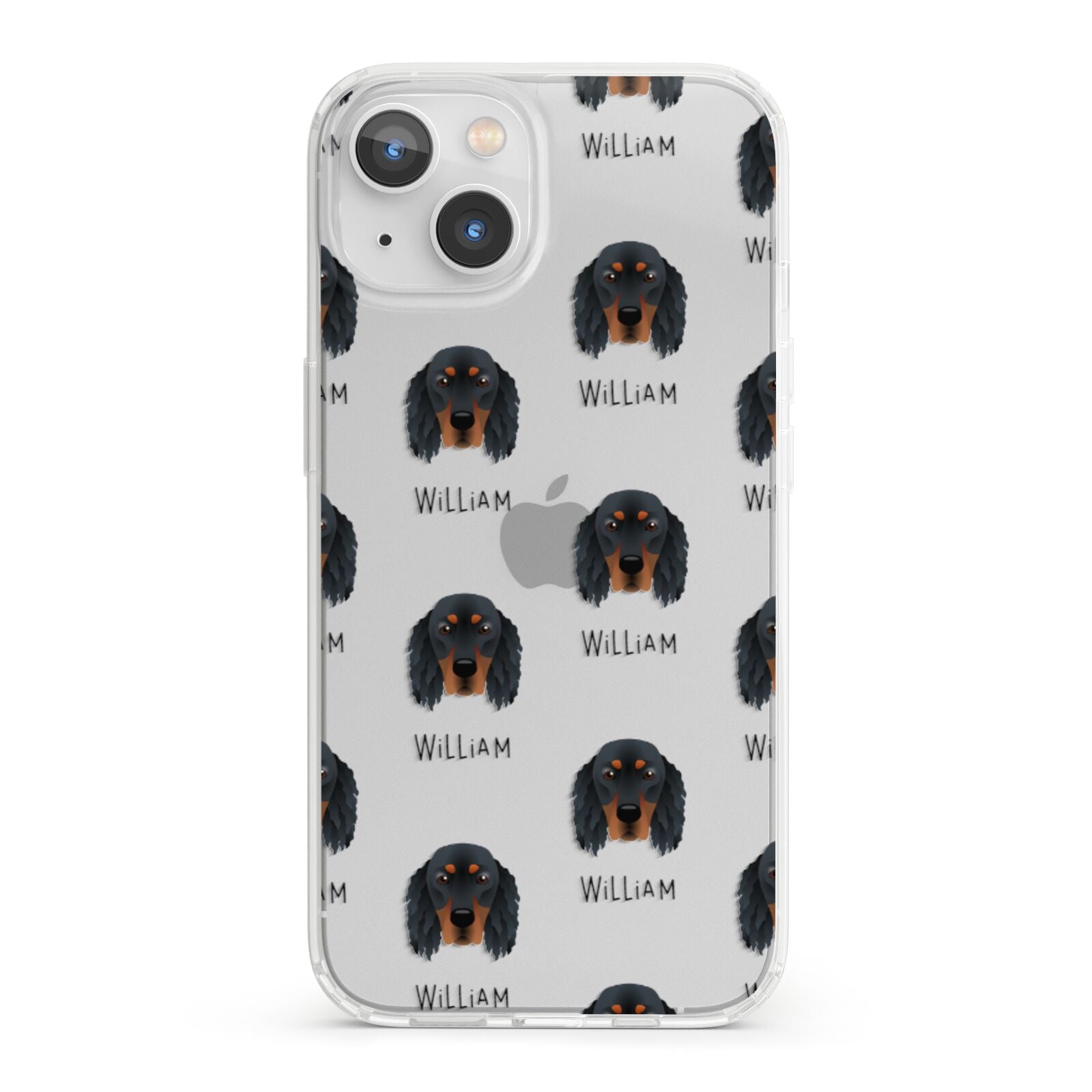 Gordon Setter Icon with Name iPhone 13 Clear Bumper Case