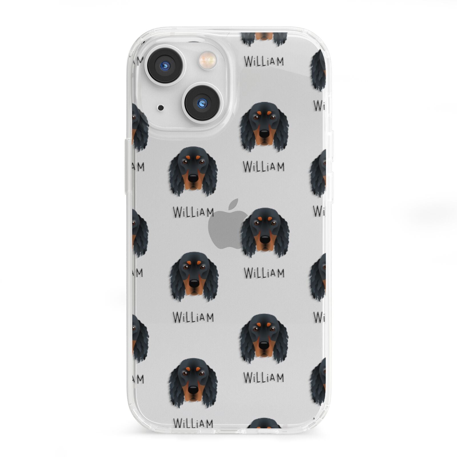 Gordon Setter Icon with Name iPhone 13 Mini Clear Bumper Case