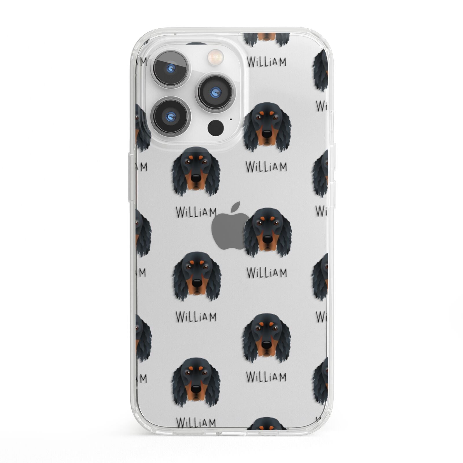 Gordon Setter Icon with Name iPhone 13 Pro Clear Bumper Case