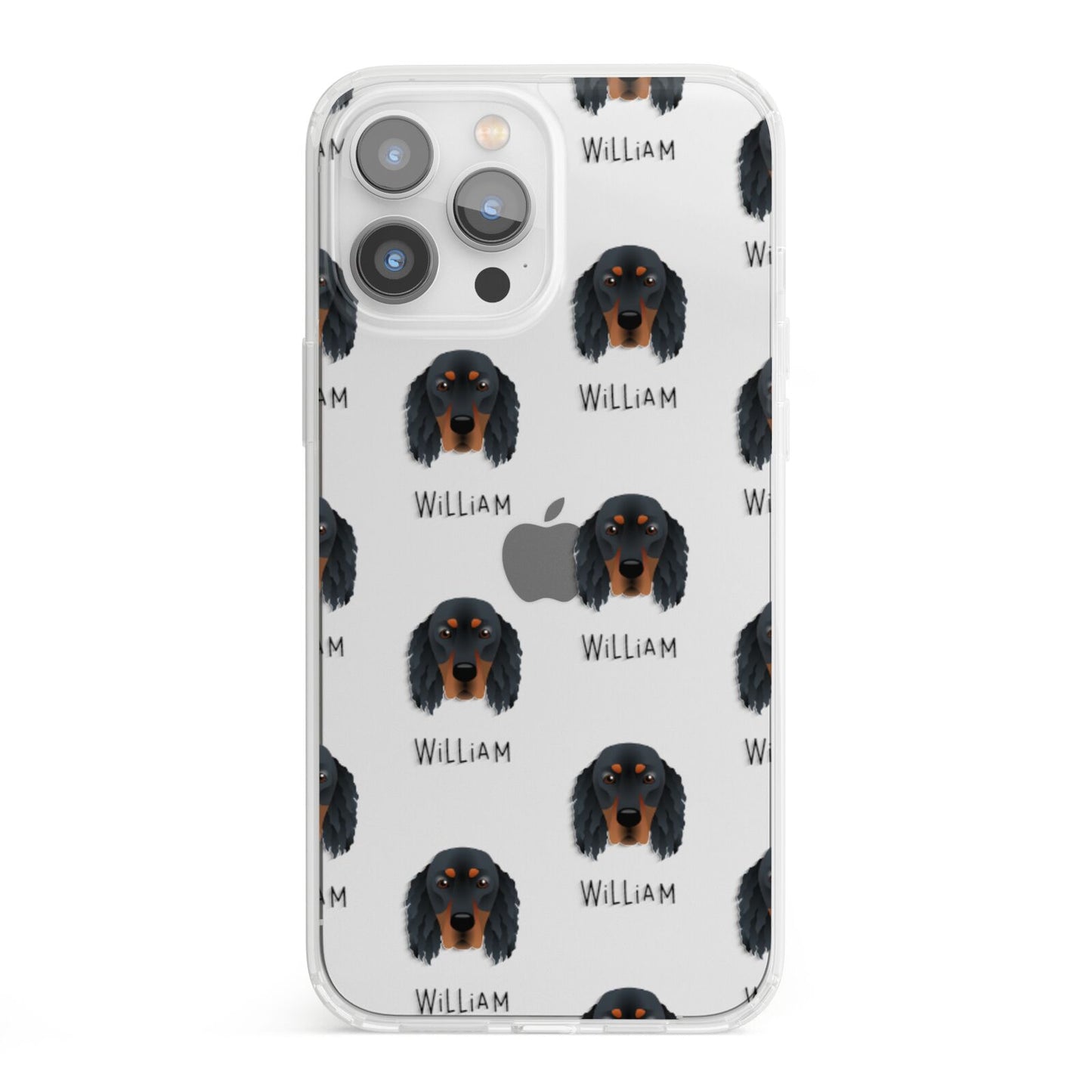 Gordon Setter Icon with Name iPhone 13 Pro Max Clear Bumper Case