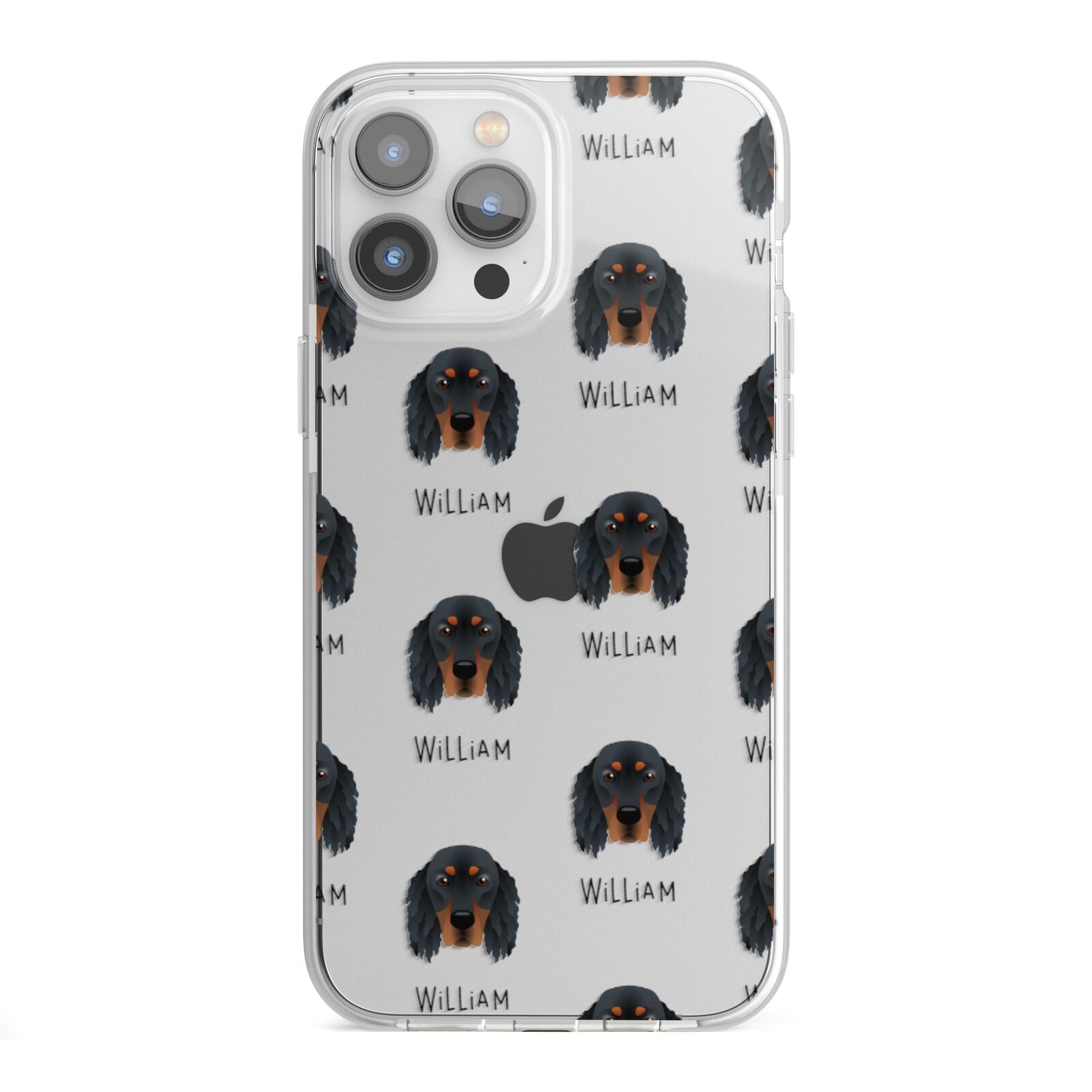 Gordon Setter Icon with Name iPhone 13 Pro Max TPU Impact Case with White Edges