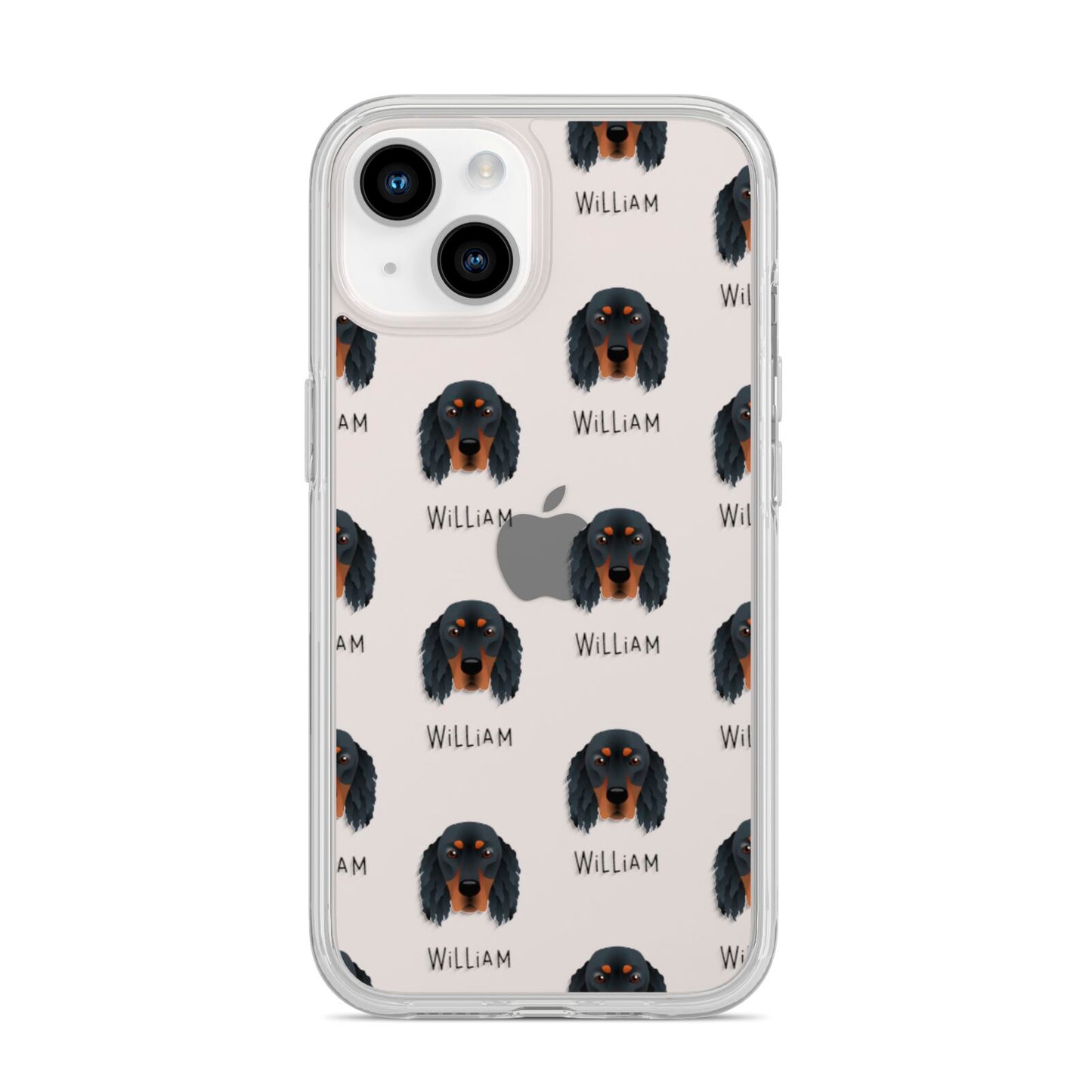 Gordon Setter Icon with Name iPhone 14 Clear Tough Case Starlight
