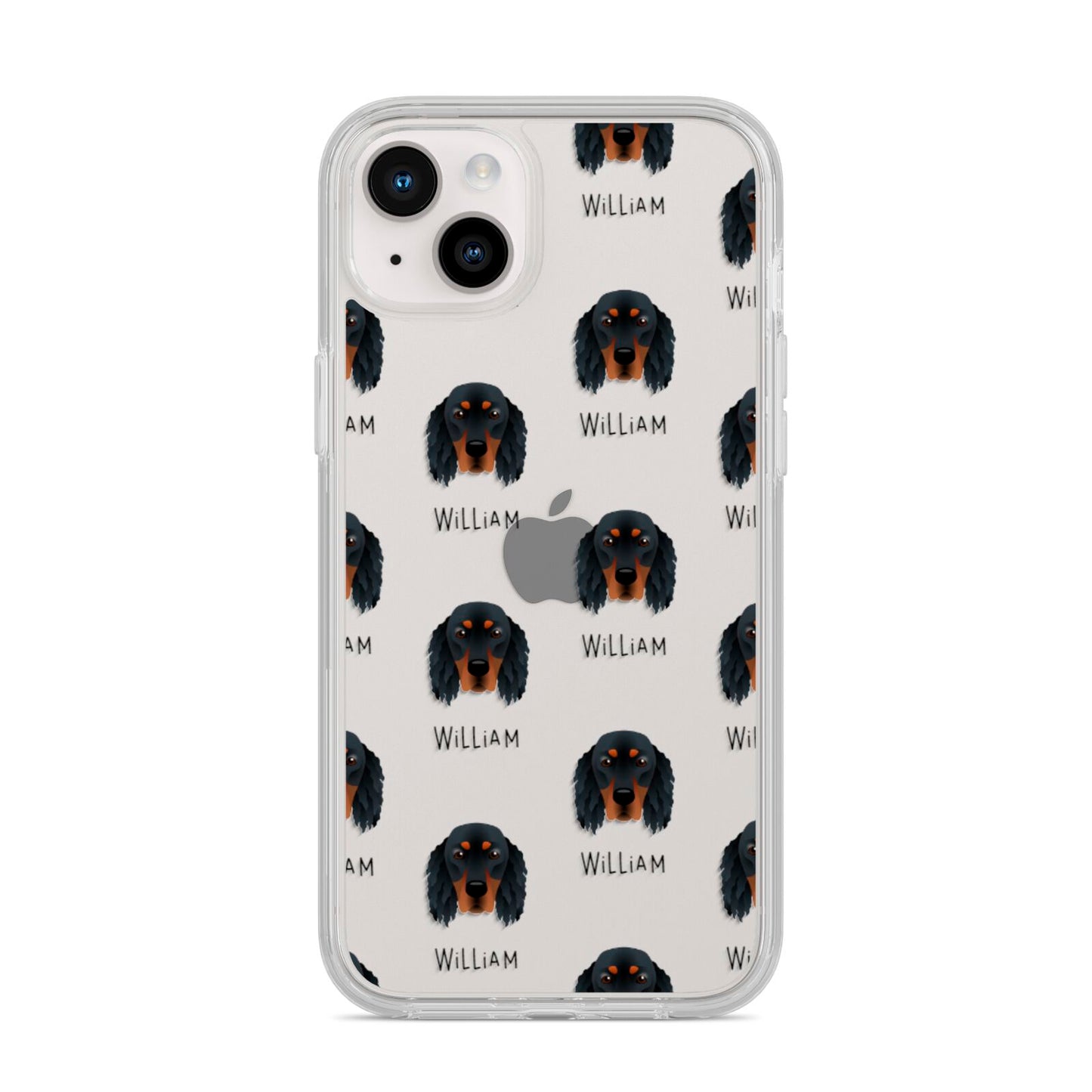 Gordon Setter Icon with Name iPhone 14 Plus Clear Tough Case Starlight