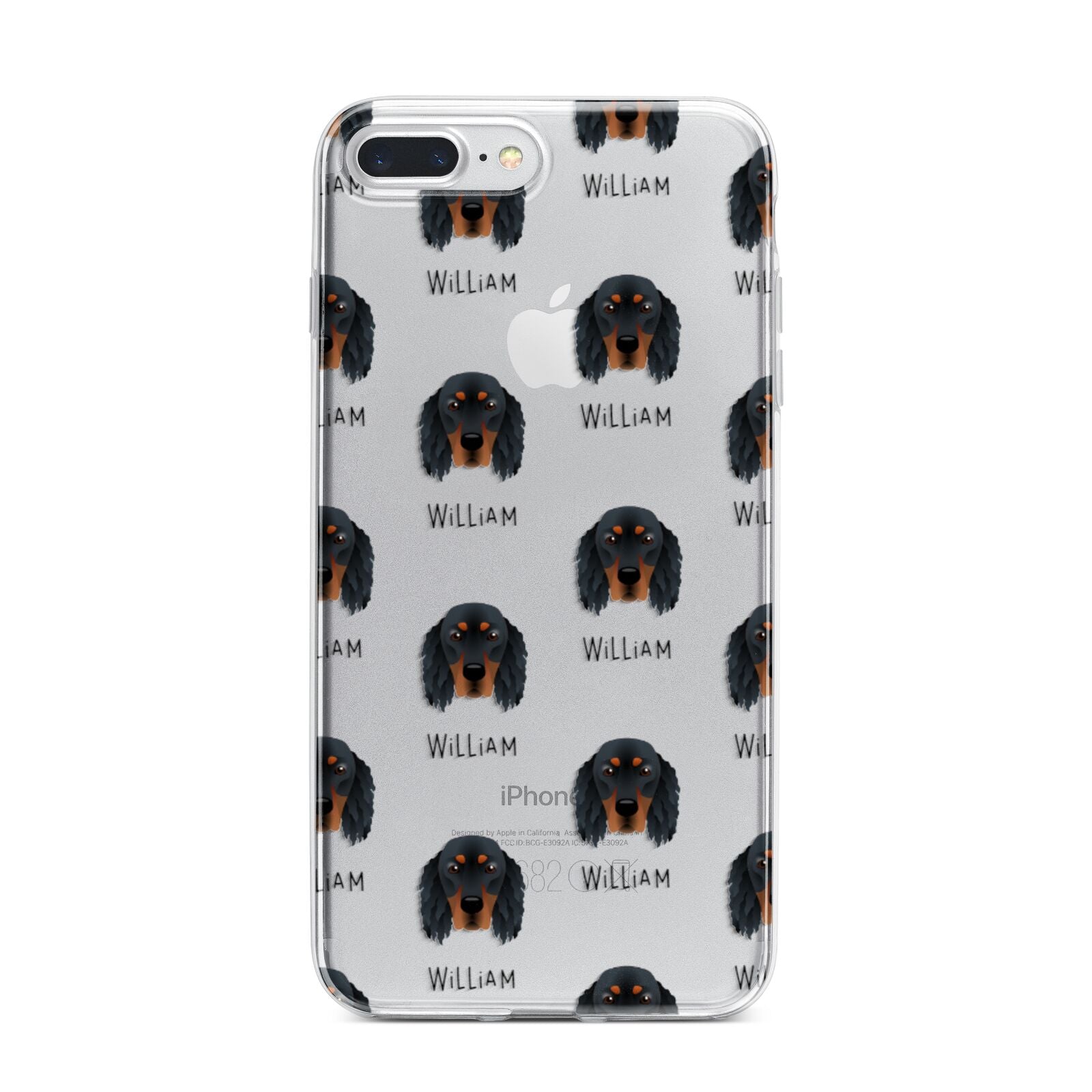 Gordon Setter Icon with Name iPhone 7 Plus Bumper Case on Silver iPhone