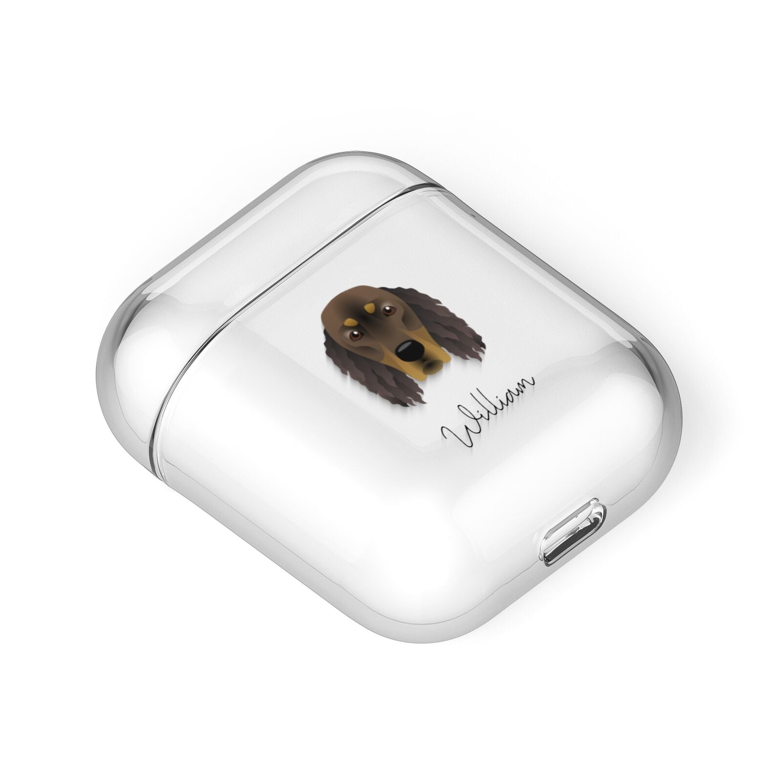 Gordon Setter Personalised AirPods Case Laid Flat