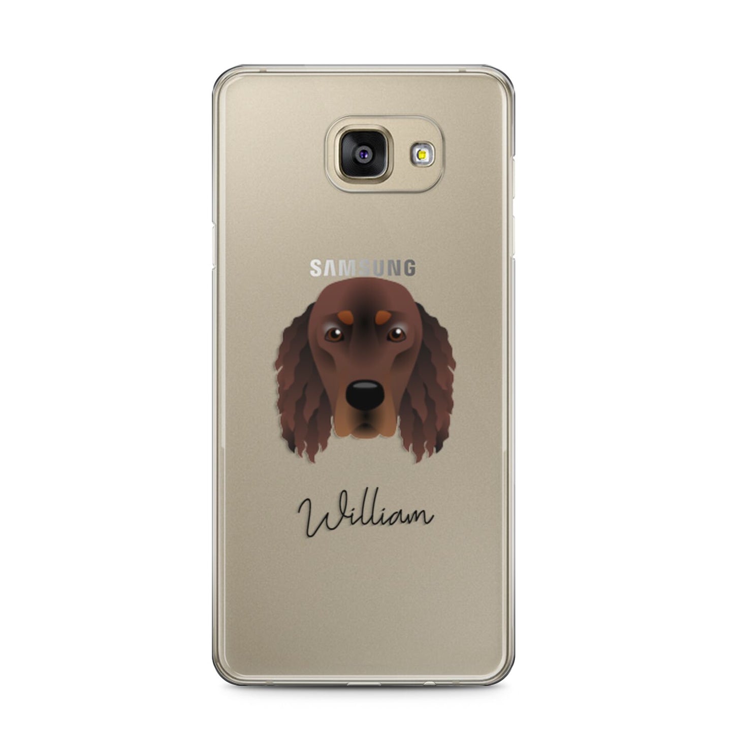 Gordon Setter Personalised Samsung Galaxy A5 2016 Case on gold phone