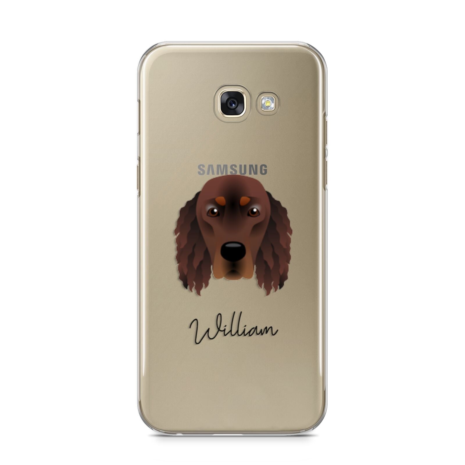 Gordon Setter Personalised Samsung Galaxy A5 2017 Case on gold phone