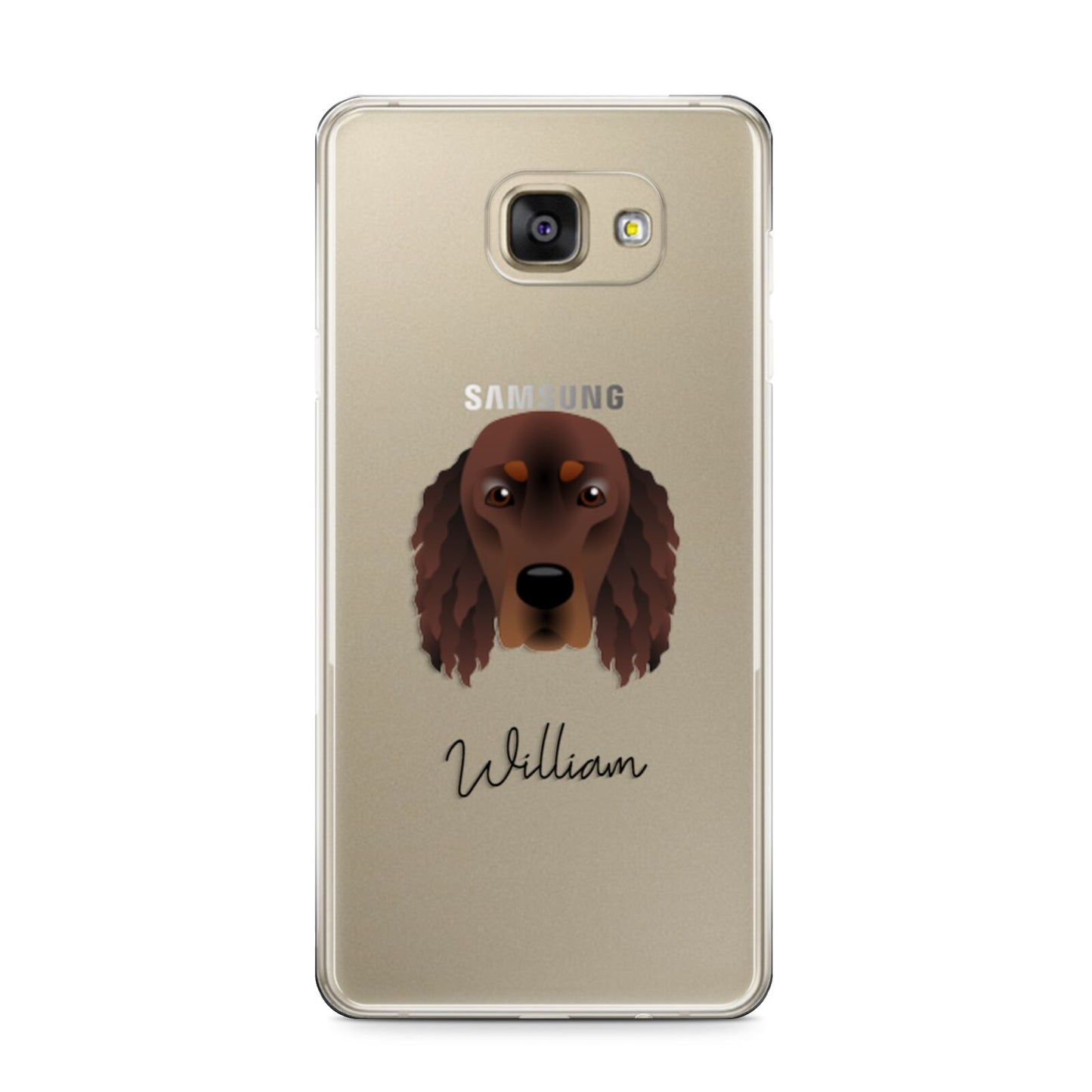 Gordon Setter Personalised Samsung Galaxy A9 2016 Case on gold phone