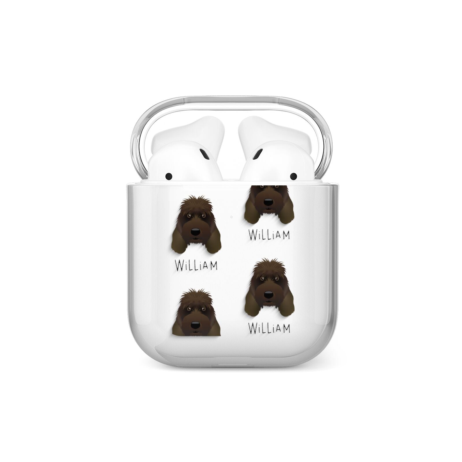 Grand Basset Griffon Vendeen Icon with Name AirPods Case