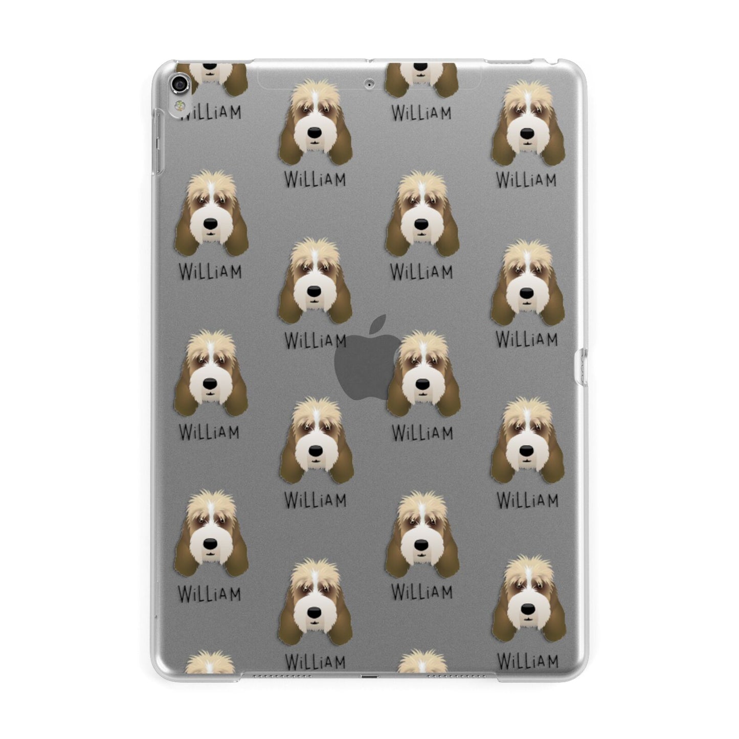 Grand Basset Griffon Vendeen Icon with Name Apple iPad Silver Case