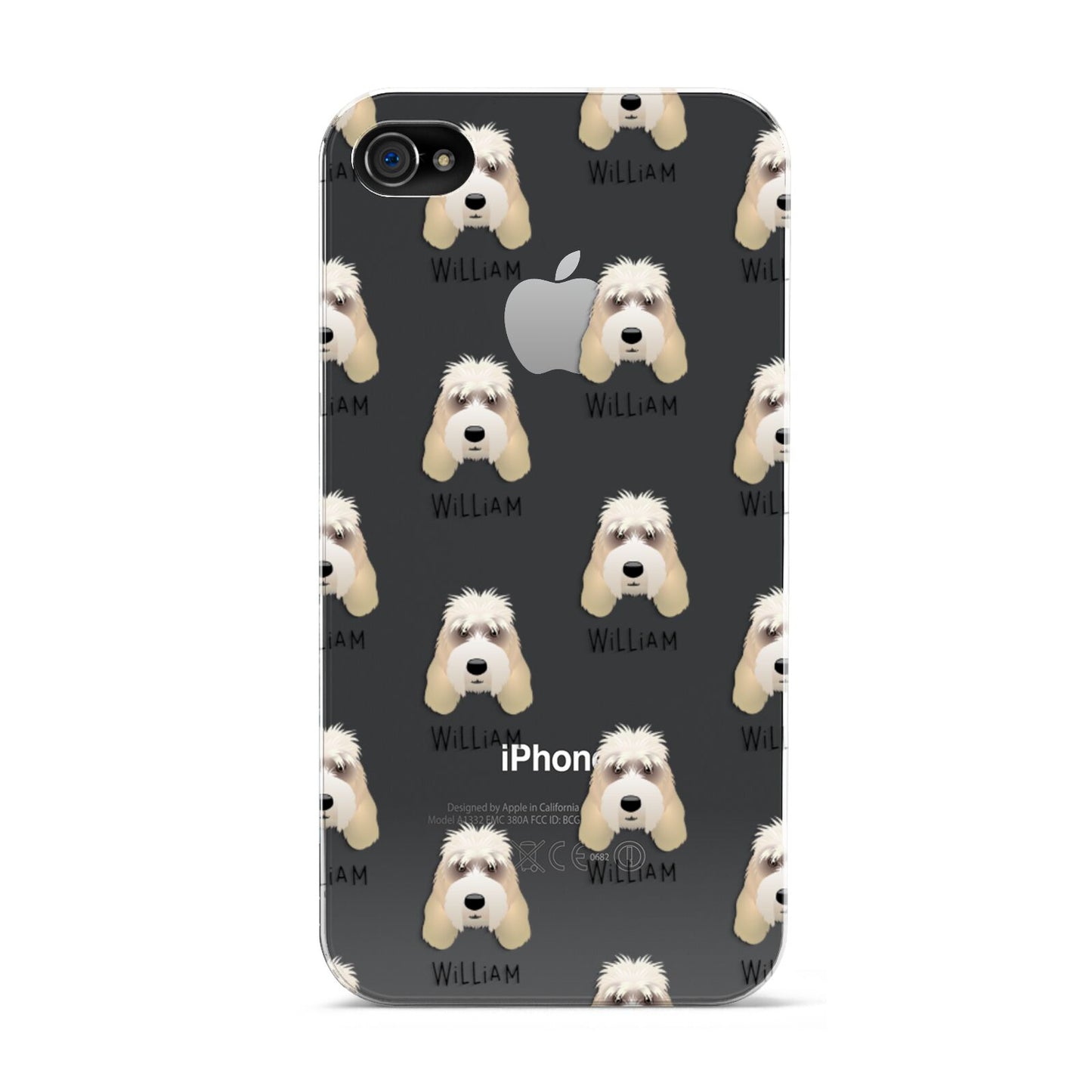 Grand Basset Griffon Vendeen Icon with Name Apple iPhone 4s Case