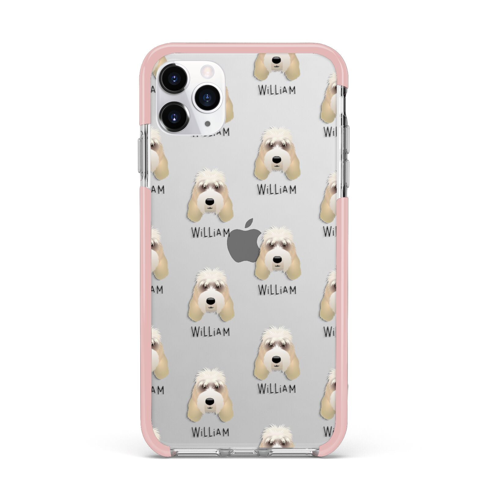 Grand Basset Griffon Vendeen Icon with Name iPhone 11 Pro Max Impact Pink Edge Case