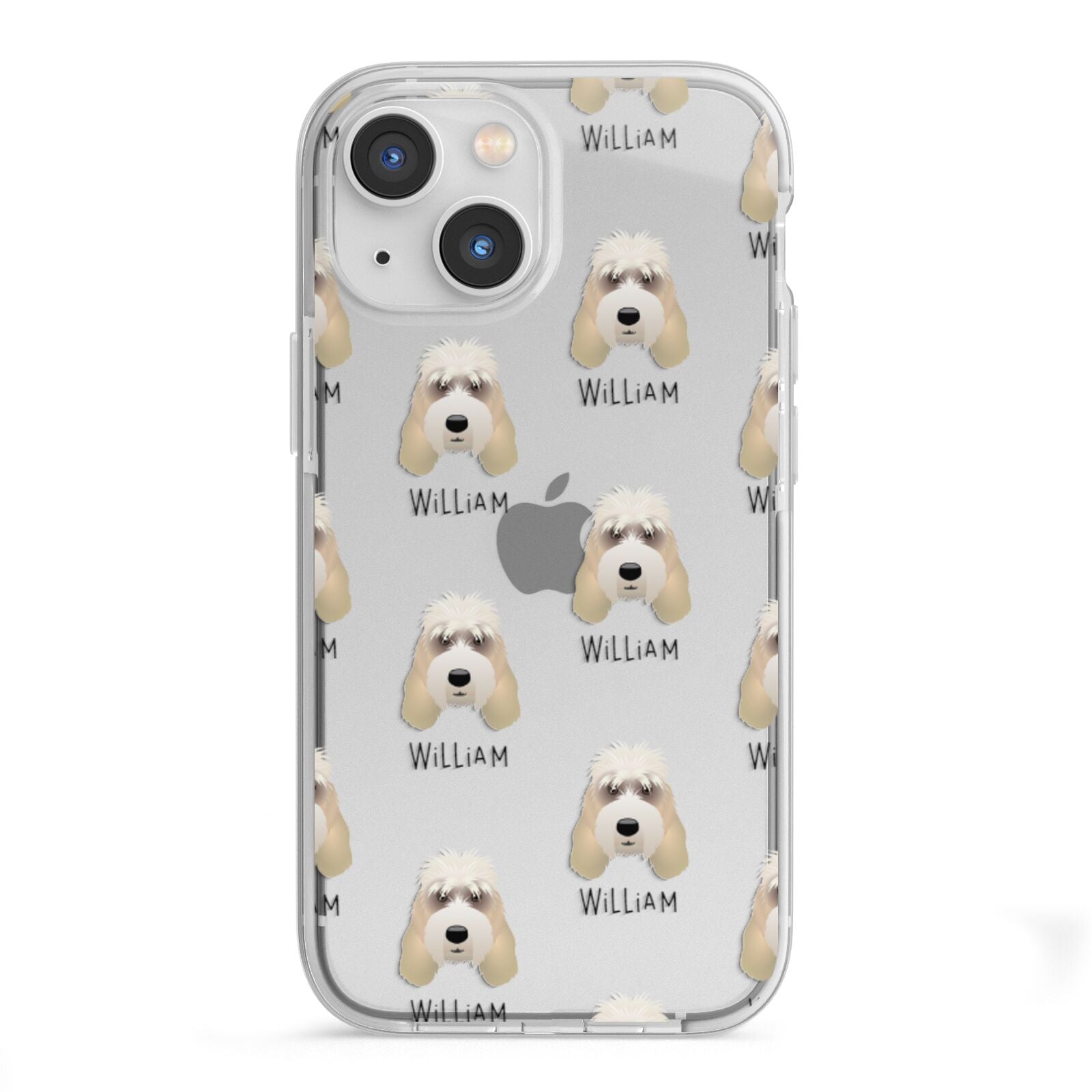 Grand Basset Griffon Vendeen Icon with Name iPhone 13 Mini TPU Impact Case with White Edges