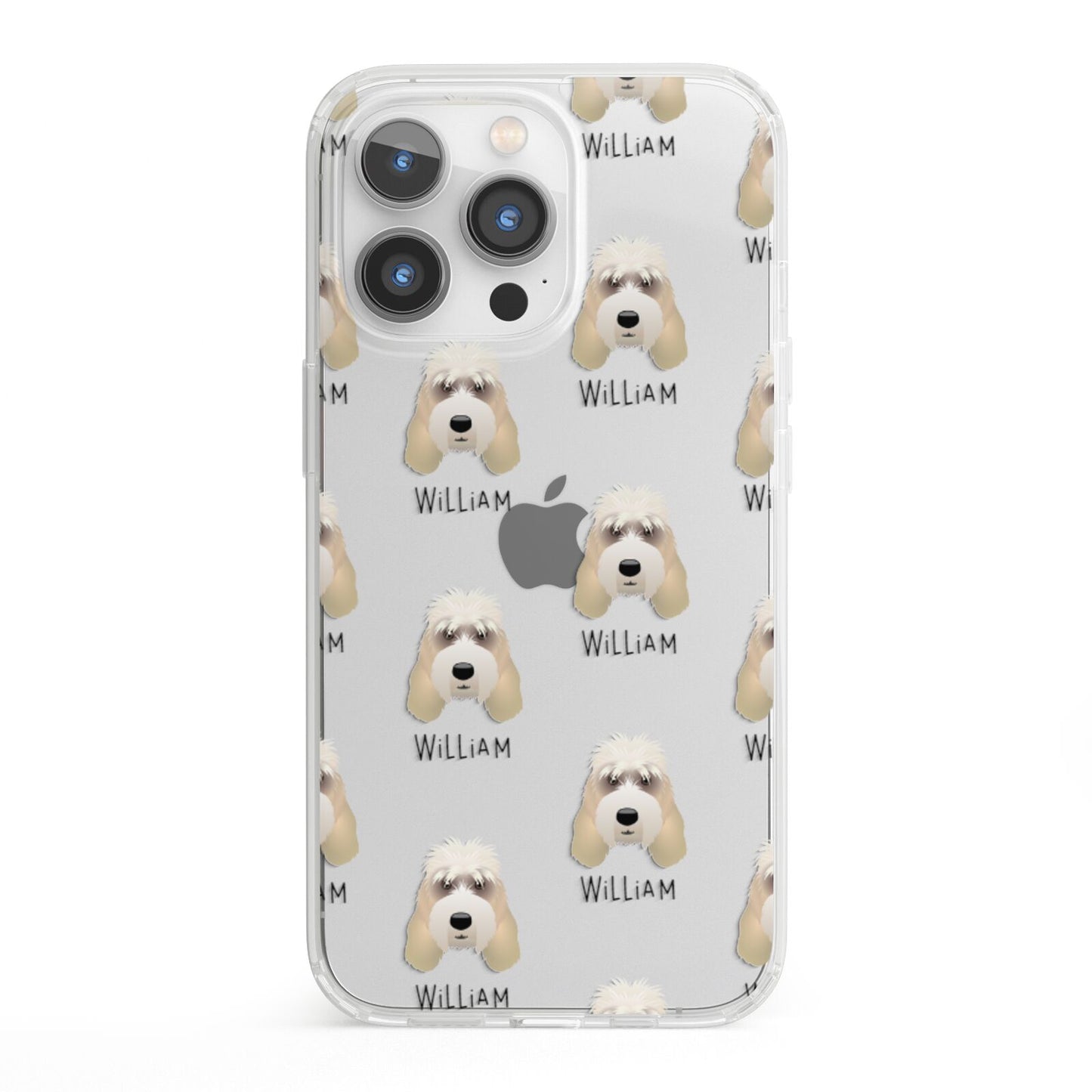 Grand Basset Griffon Vendeen Icon with Name iPhone 13 Pro Clear Bumper Case