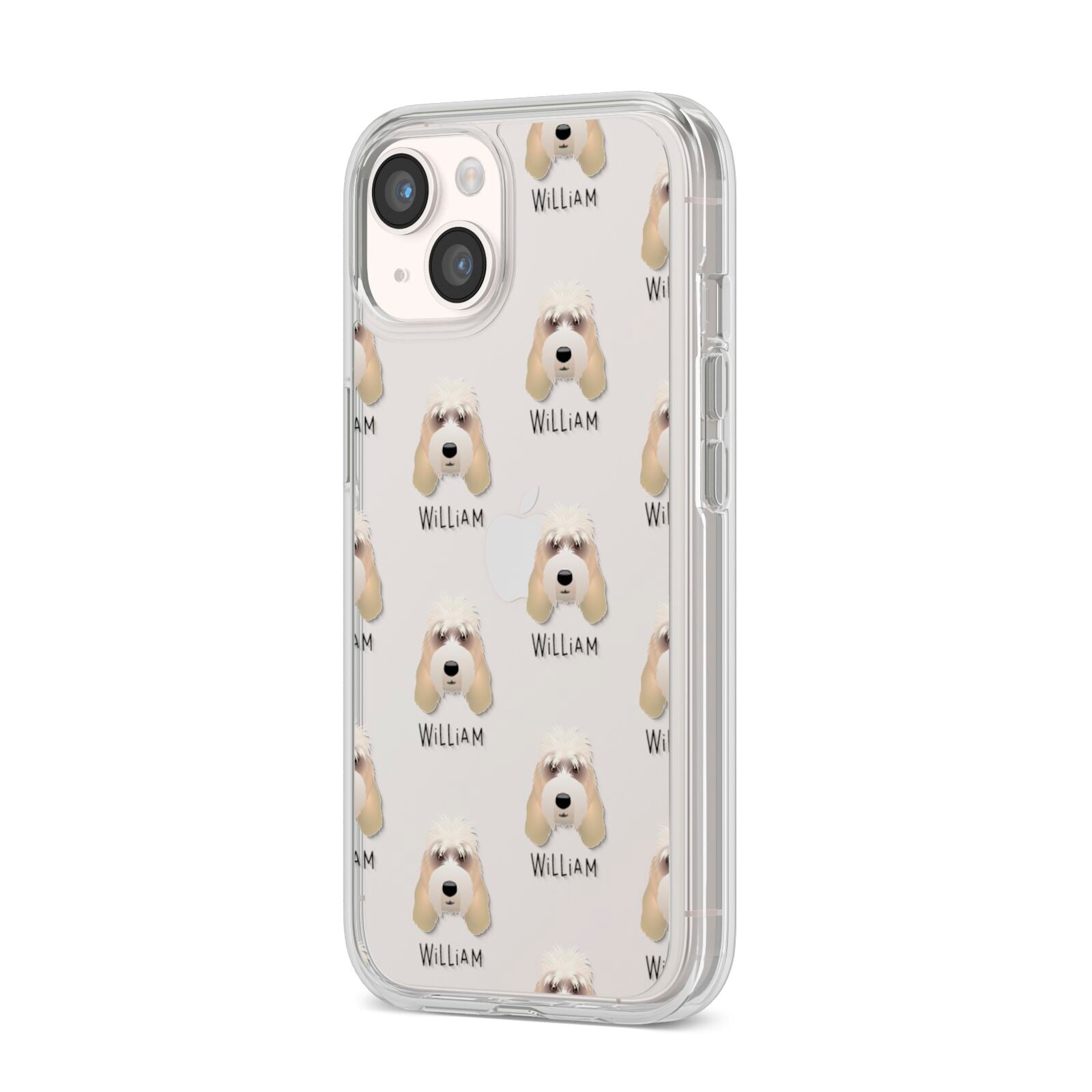 Grand Basset Griffon Vendeen Icon with Name iPhone 14 Clear Tough Case Starlight Angled Image