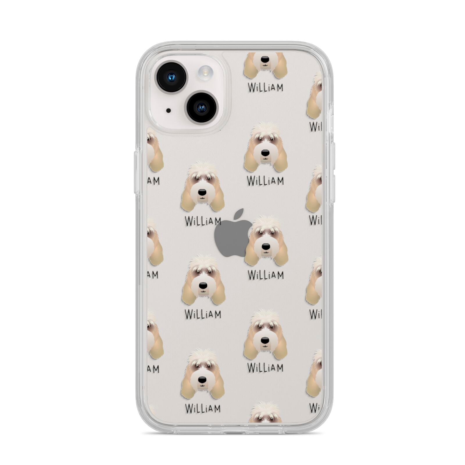 Grand Basset Griffon Vendeen Icon with Name iPhone 14 Plus Clear Tough Case Starlight