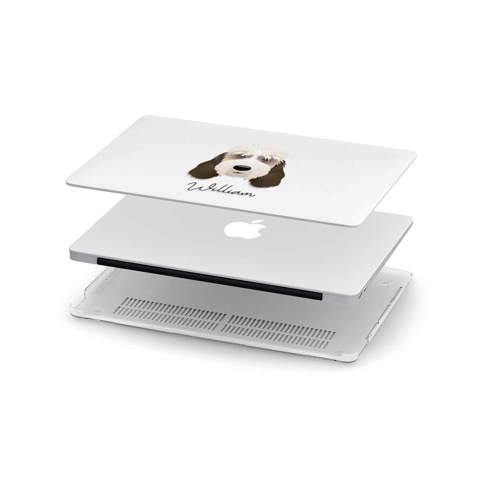 Grand Basset Griffon Vendeen Personalised Apple MacBook Case in Detail