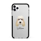 Grand Basset Griffon Vendeen Personalised Apple iPhone 11 Pro Max in Silver with Black Impact Case