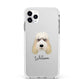 Grand Basset Griffon Vendeen Personalised Apple iPhone 11 Pro Max in Silver with White Impact Case