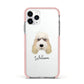 Grand Basset Griffon Vendeen Personalised Apple iPhone 11 Pro in Silver with Pink Impact Case