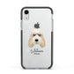 Grand Basset Griffon Vendeen Personalised Apple iPhone XR Impact Case Black Edge on Silver Phone
