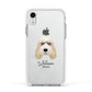 Grand Basset Griffon Vendeen Personalised Apple iPhone XR Impact Case White Edge on Silver Phone