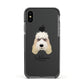 Grand Basset Griffon Vendeen Personalised Apple iPhone Xs Impact Case Black Edge on Black Phone