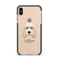Grand Basset Griffon Vendeen Personalised Apple iPhone Xs Max Impact Case Black Edge on Gold Phone