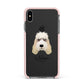 Grand Basset Griffon Vendeen Personalised Apple iPhone Xs Max Impact Case Pink Edge on Black Phone