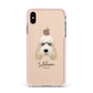 Grand Basset Griffon Vendeen Personalised Apple iPhone Xs Max Impact Case Pink Edge on Gold Phone
