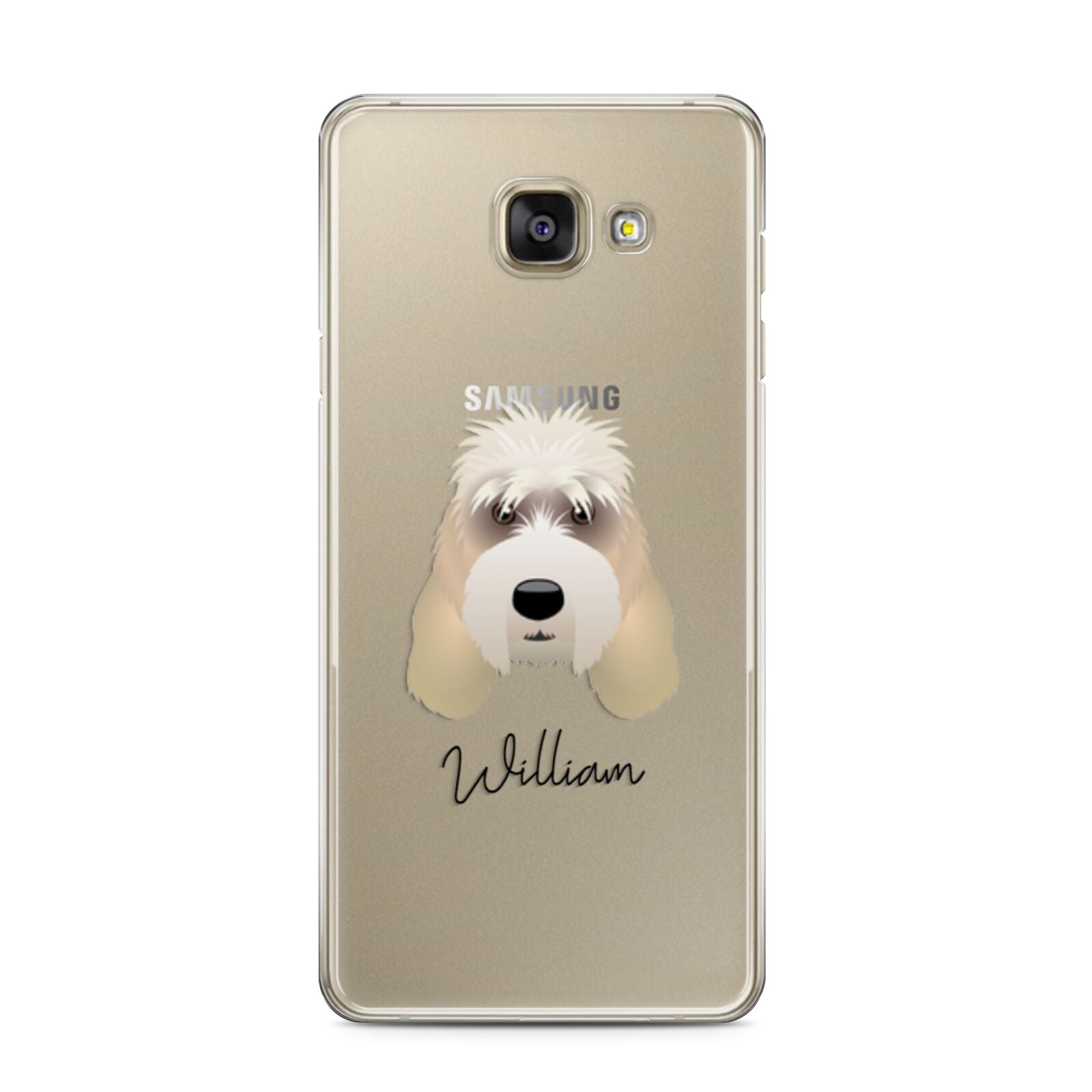 Grand Basset Griffon Vendeen Personalised Samsung Galaxy A3 2016 Case on gold phone