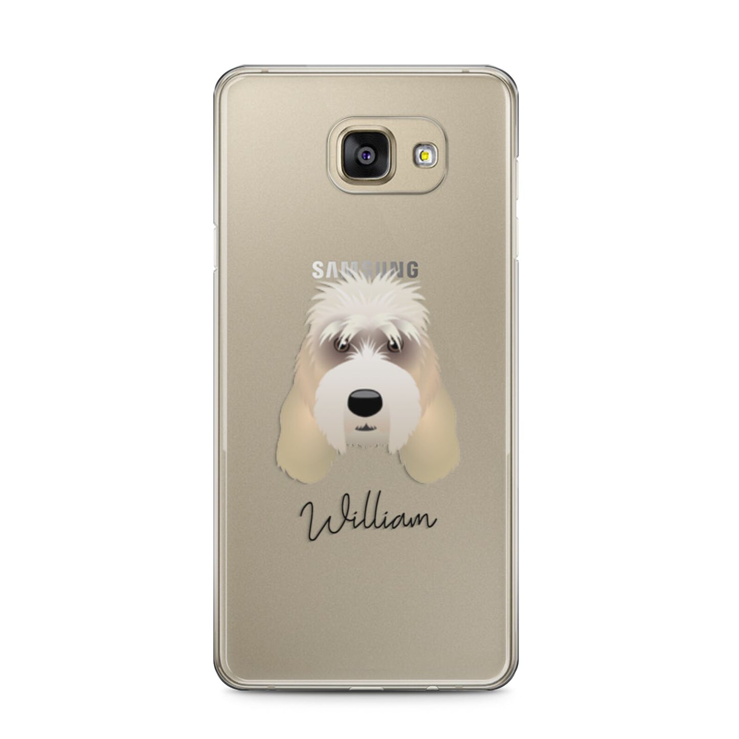 Grand Basset Griffon Vendeen Personalised Samsung Galaxy A5 2016 Case on gold phone