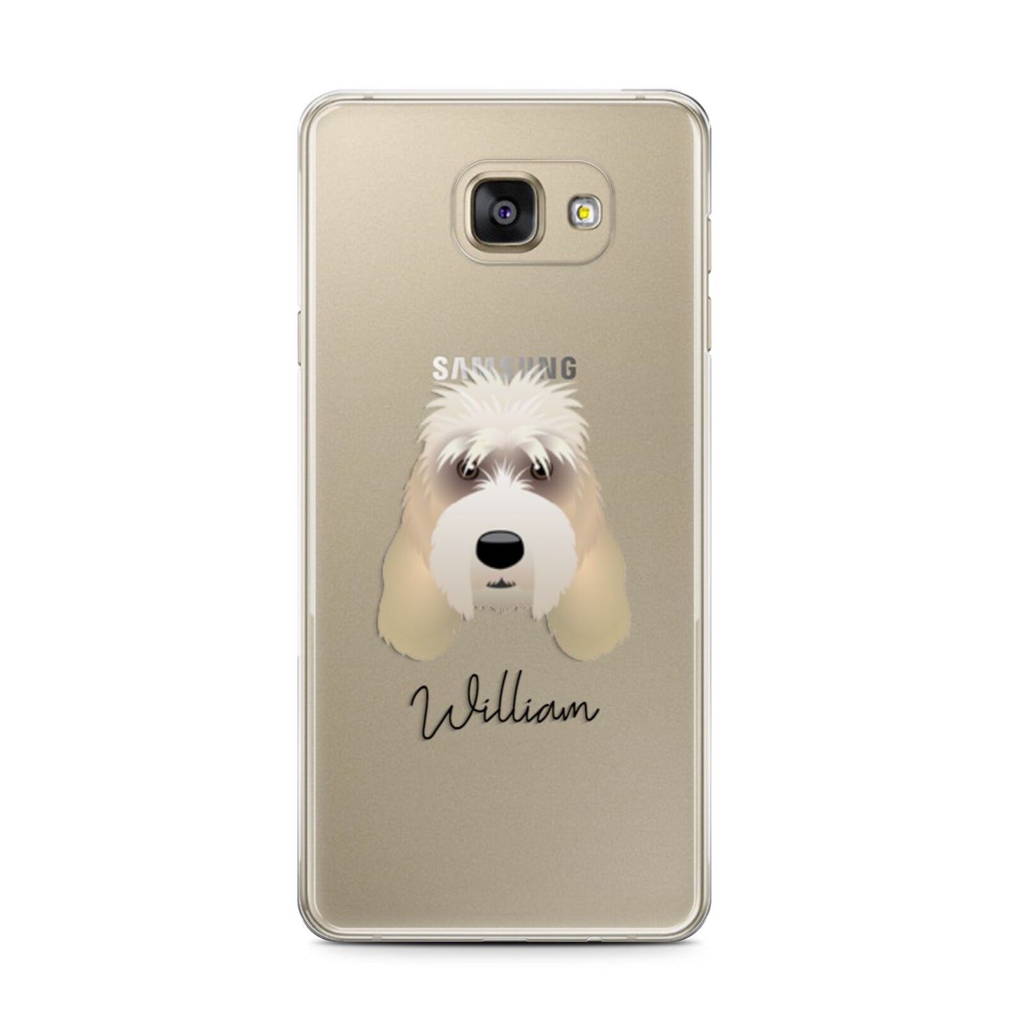 Grand Basset Griffon Vendeen Personalised Samsung Galaxy A7 2016 Case on gold phone