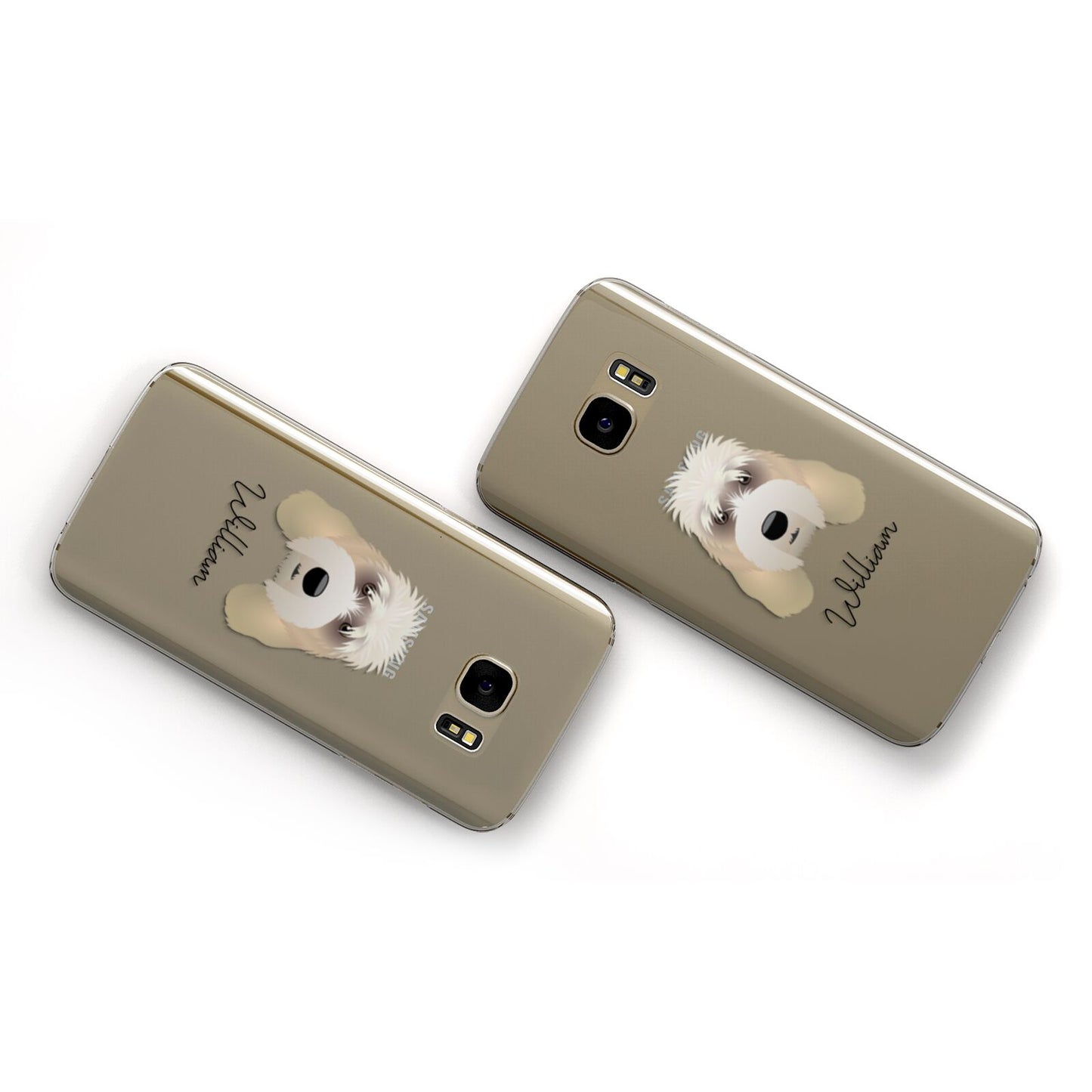 Grand Basset Griffon Vendeen Personalised Samsung Galaxy Case Flat Overview