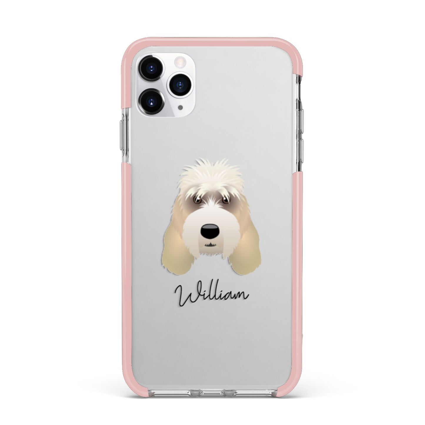 Grand Basset Griffon Vendeen Personalised iPhone 11 Pro Max Impact Pink Edge Case