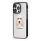 Grand Basset Griffon Vendeen Personalised iPhone 13 Pro Black Impact Case Side Angle on Silver phone