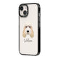 Grand Basset Griffon Vendeen Personalised iPhone 14 Black Impact Case Side Angle on Silver phone