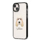 Grand Basset Griffon Vendeen Personalised iPhone 14 Plus Black Impact Case Side Angle on Silver phone