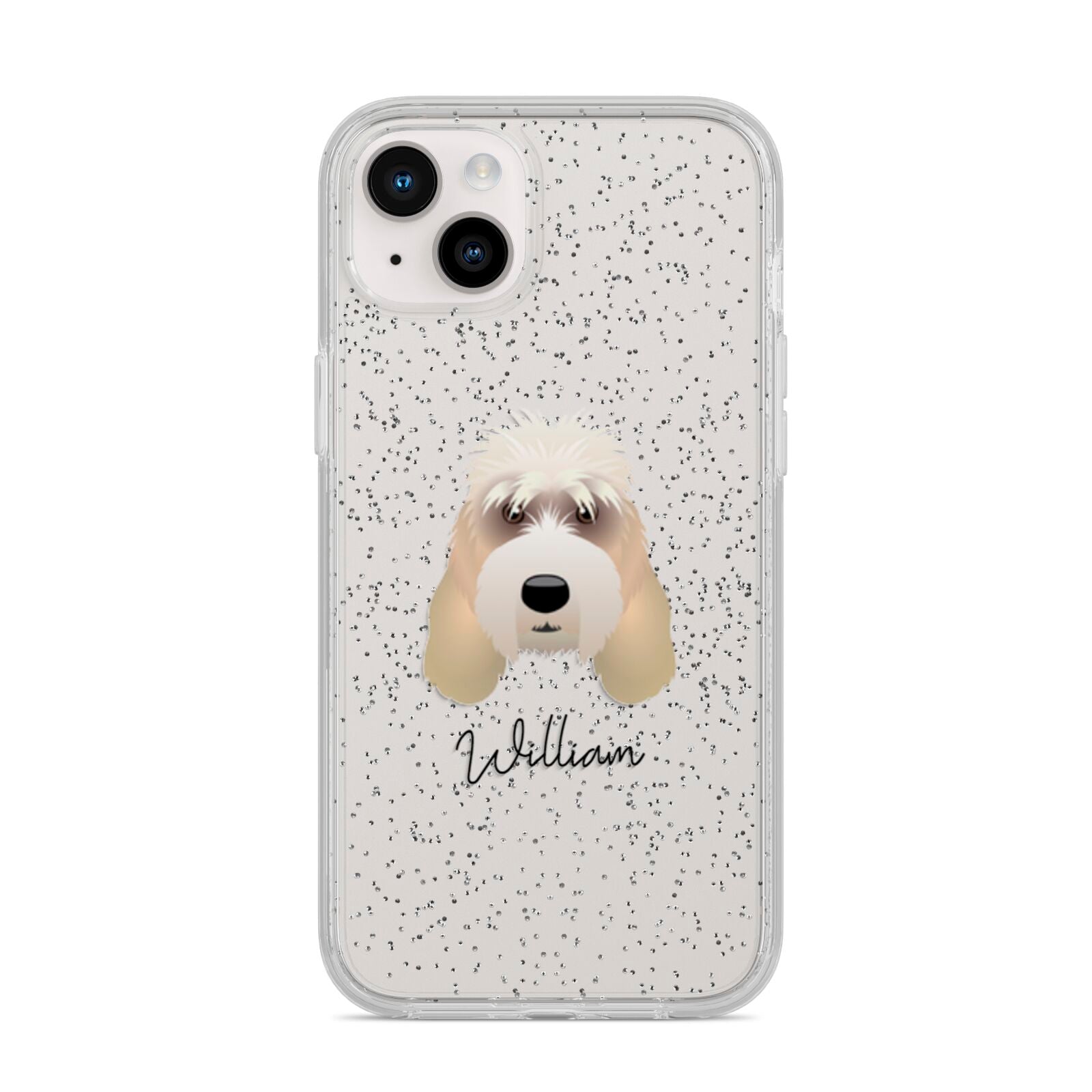 Grand Basset Griffon Vendeen Personalised iPhone 14 Plus Glitter Tough Case Starlight