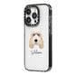 Grand Basset Griffon Vendeen Personalised iPhone 14 Pro Black Impact Case Side Angle on Silver phone