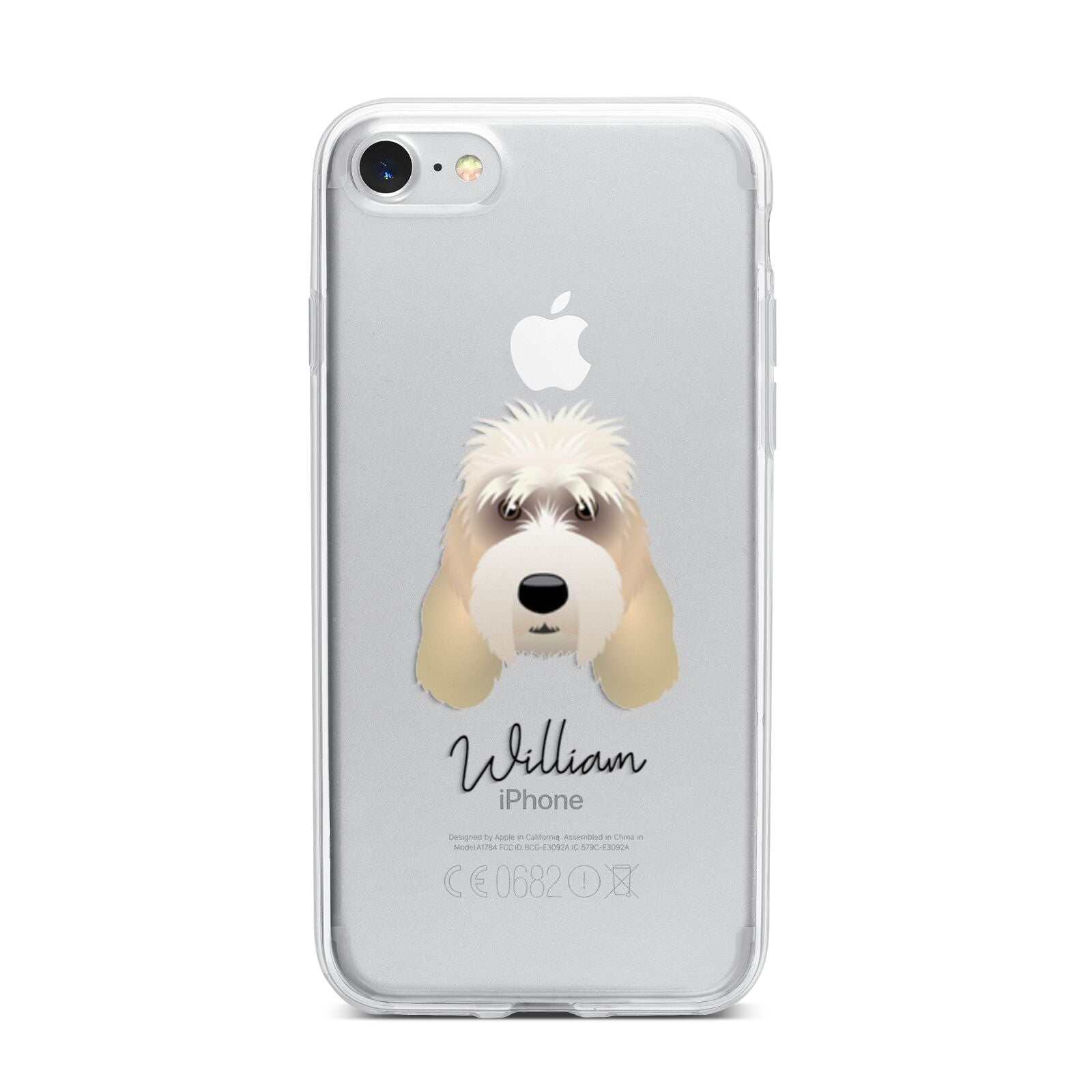 Grand Basset Griffon Vendeen Personalised iPhone 7 Bumper Case on Silver iPhone