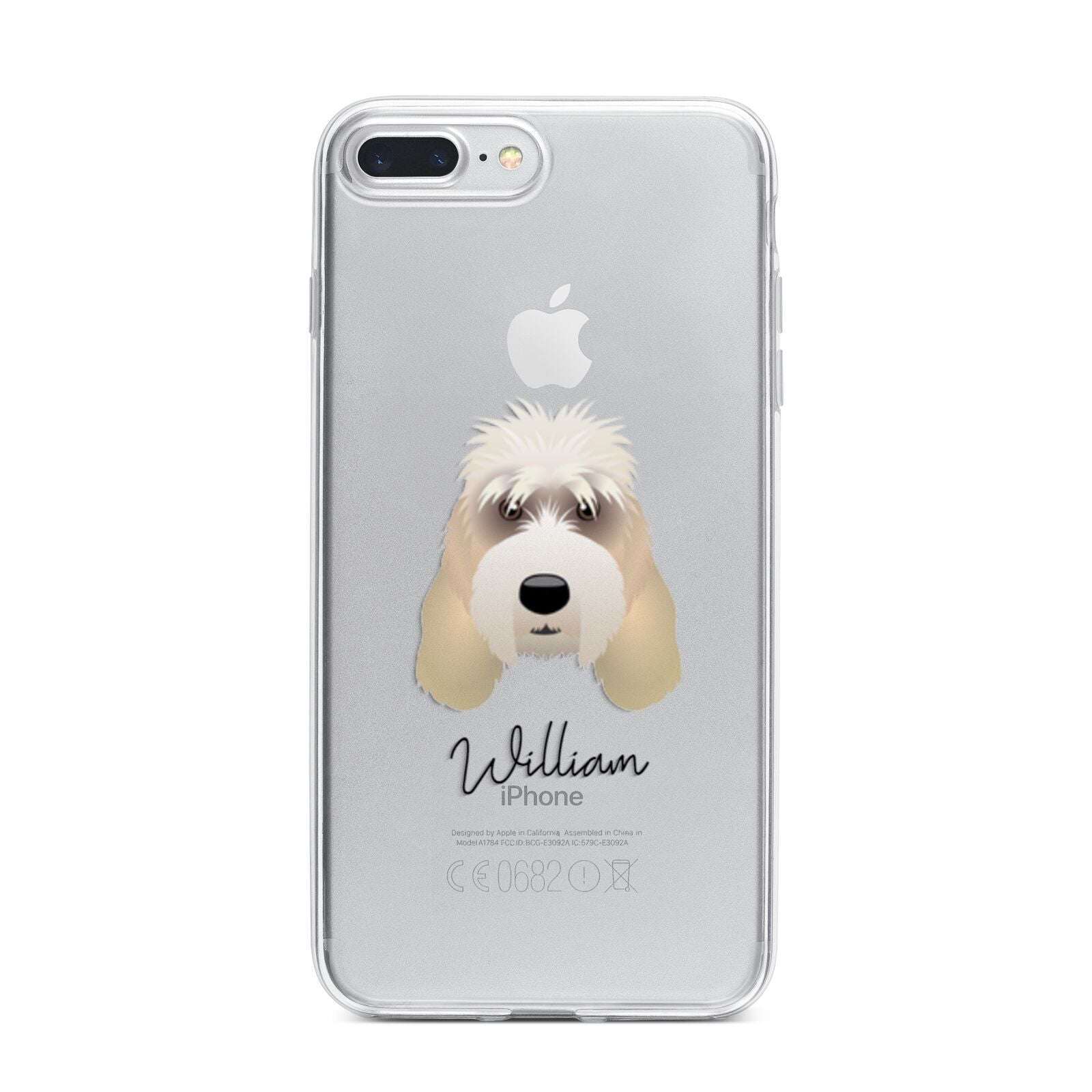 Grand Basset Griffon Vendeen Personalised iPhone 7 Plus Bumper Case on Silver iPhone